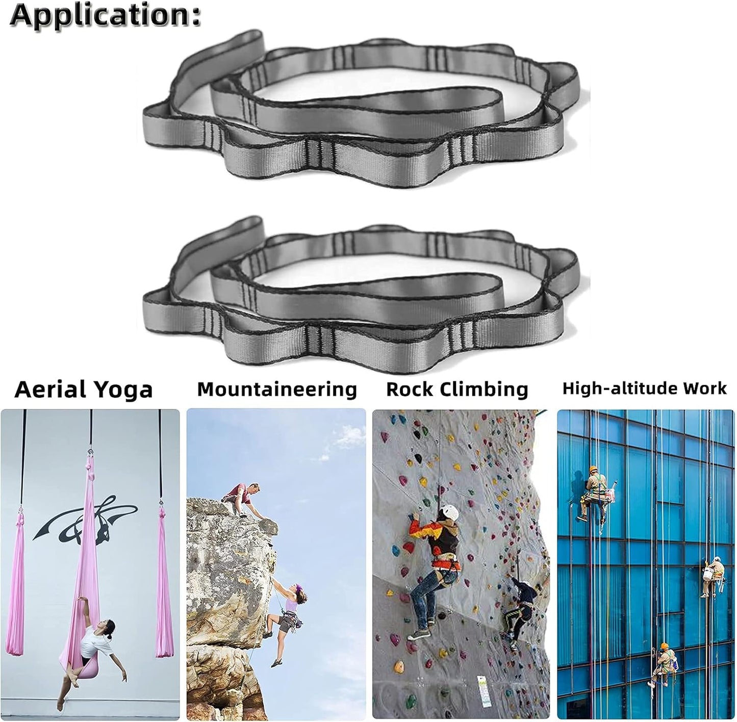 2pcs Nylon Daisy Chain Straps for Aerial Yoga