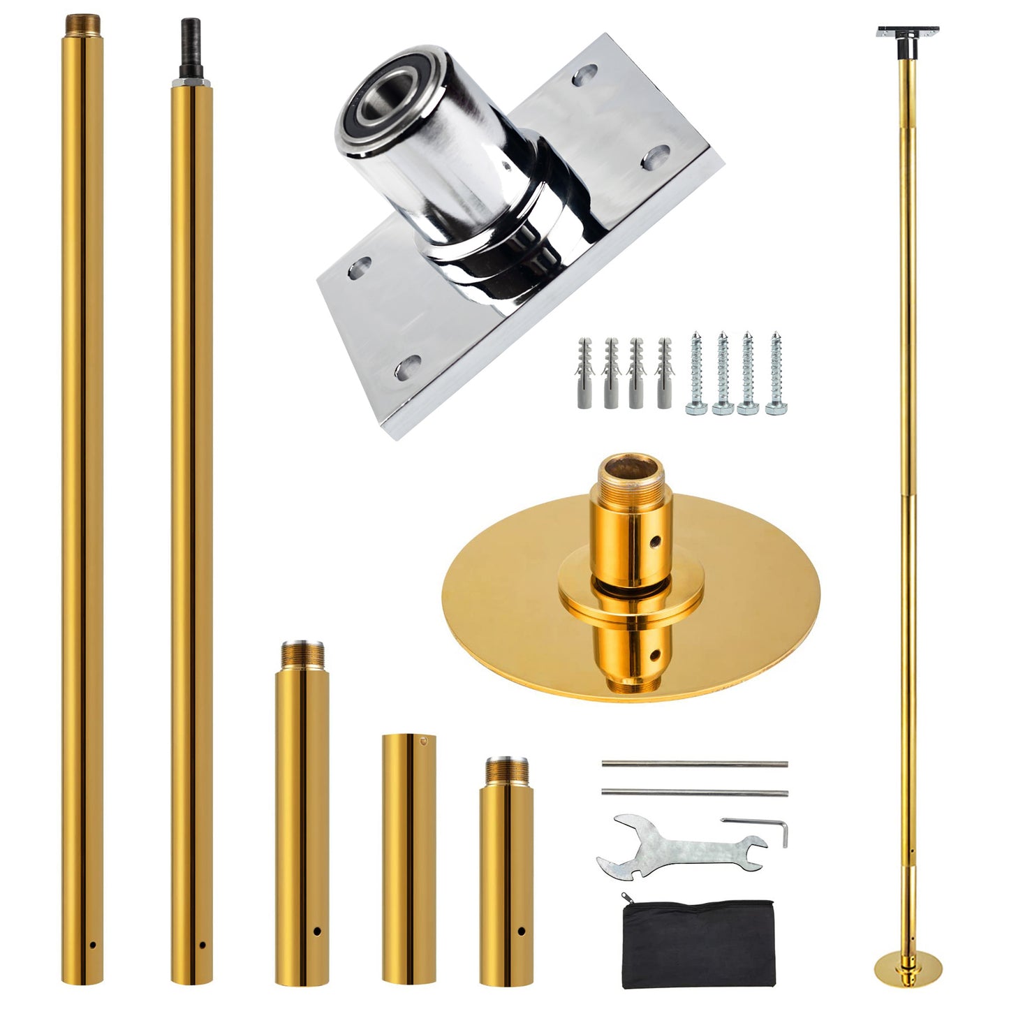 45mm Spinning & Static Dancing Pole Kit (2.1 -2.7 meters)