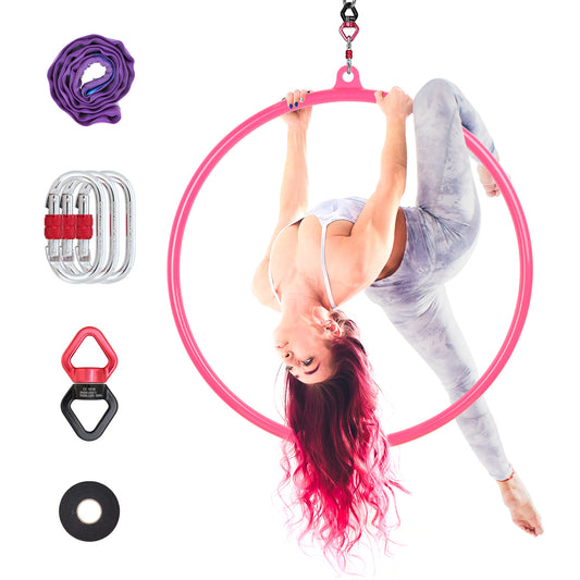 90cm 32mm 1 Piont Aerial Hoop Set Lyra Hoop Set with Rigging Hardware