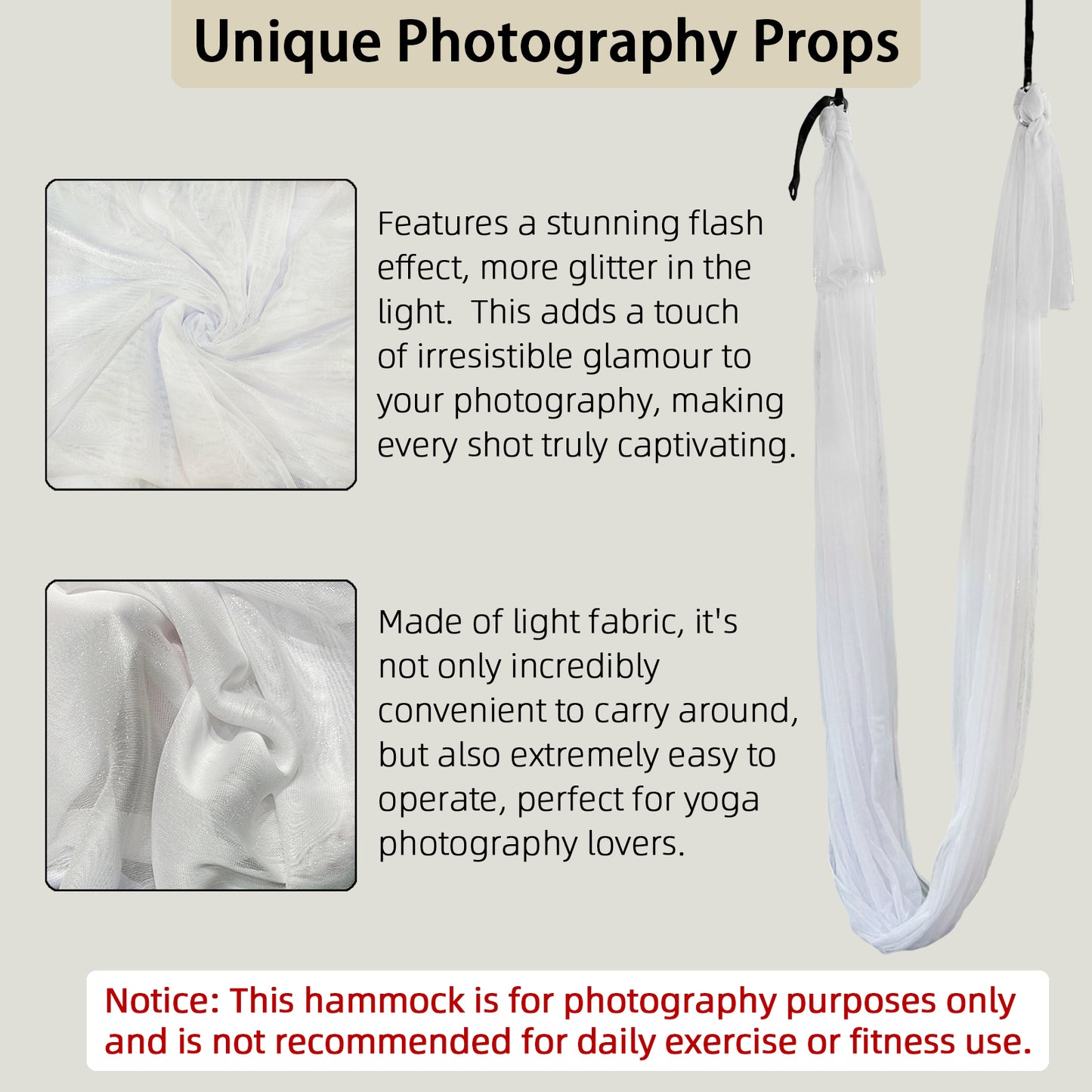 6 Meters Transparent Aerial Yoga Hammock Set