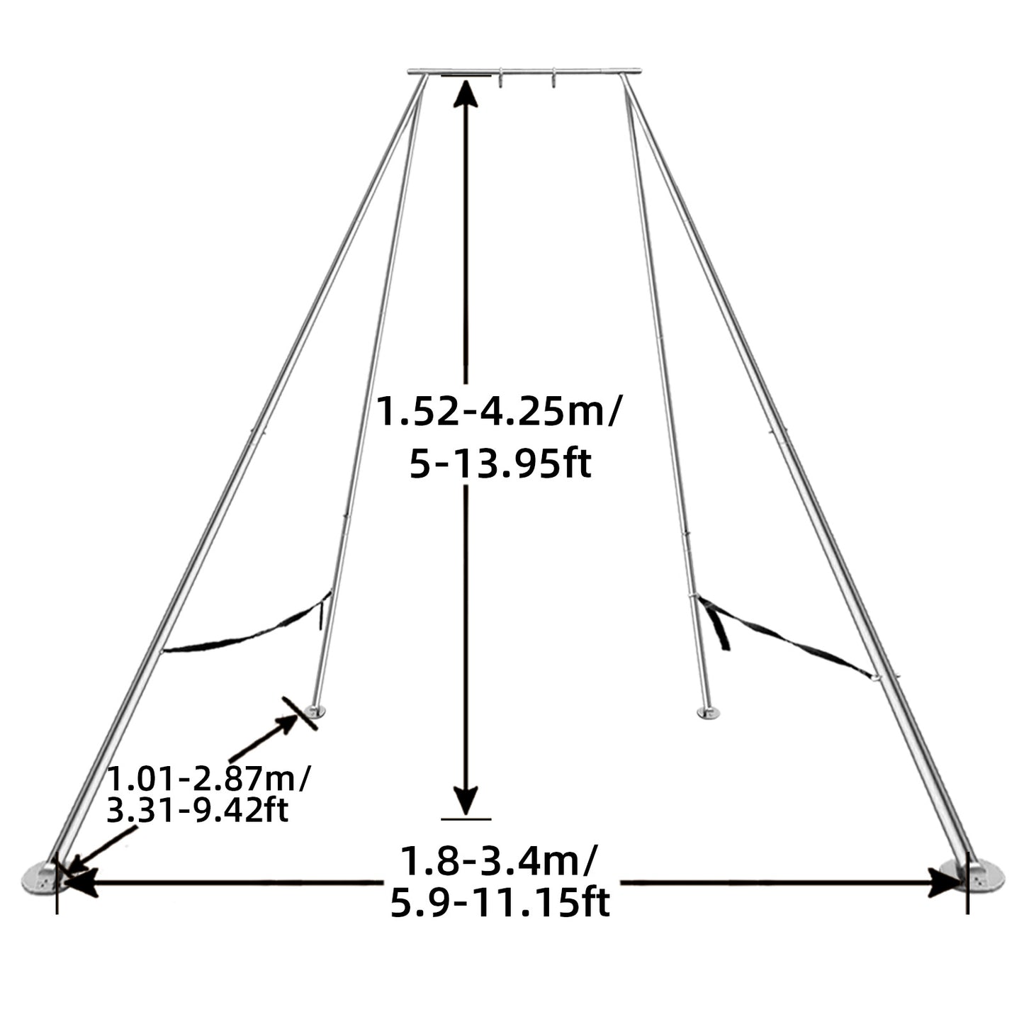 4.25 meters Aerial Rig Aerial Yoga Equipment