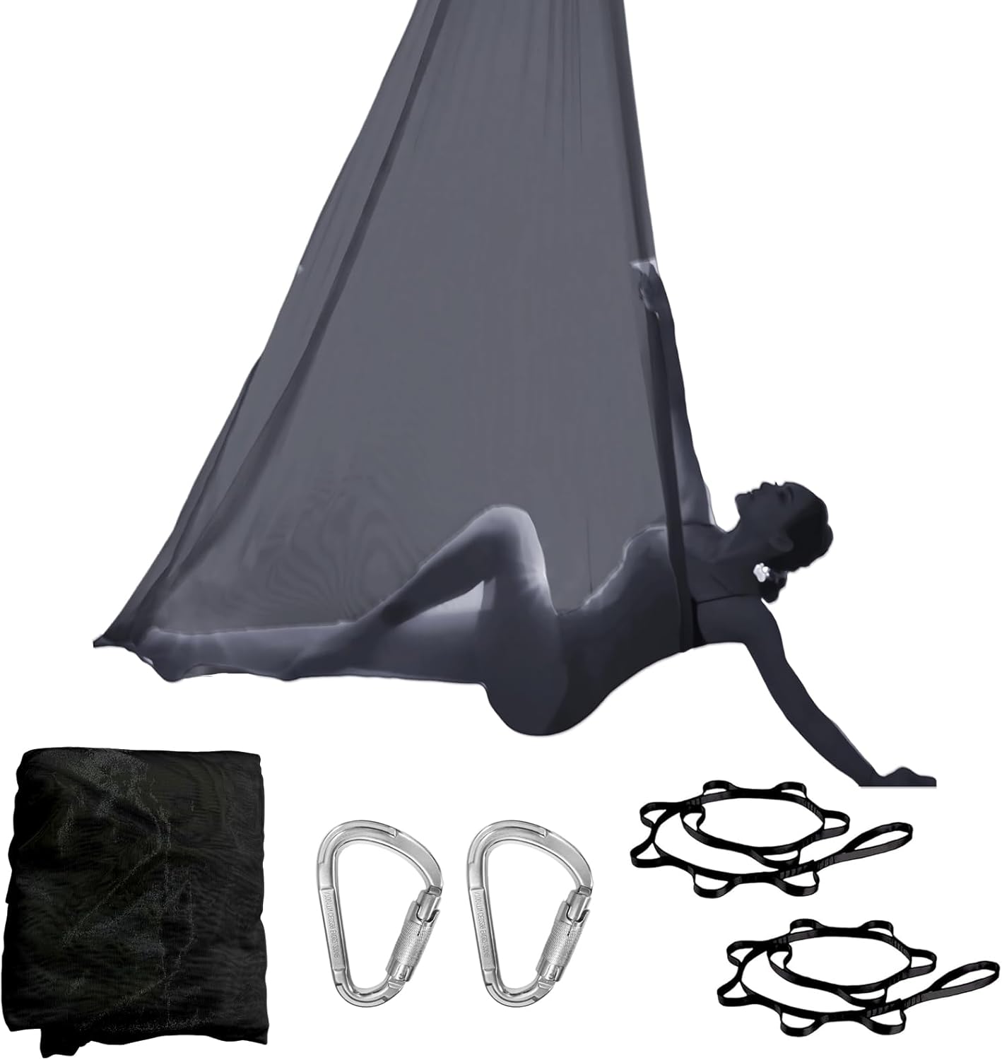 6 Meters Aerial Yoga Transparent Hammock Set