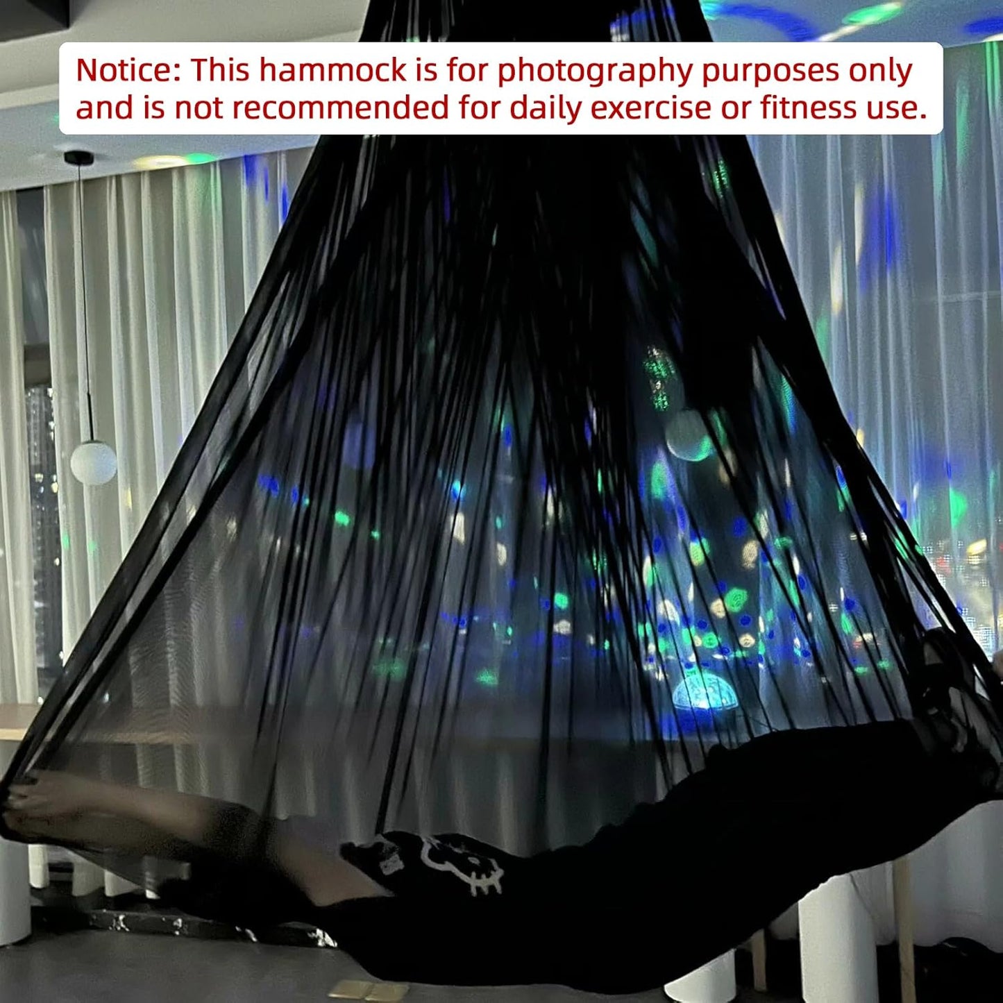 6 Meters Aerial Yoga Transparent Hammock Set