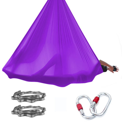 5 meters Yoga Hammock Set Aerial Yoga Nylon Fabric Yoga Silk Swing with Handware for GYM Indoor Yoga Studio