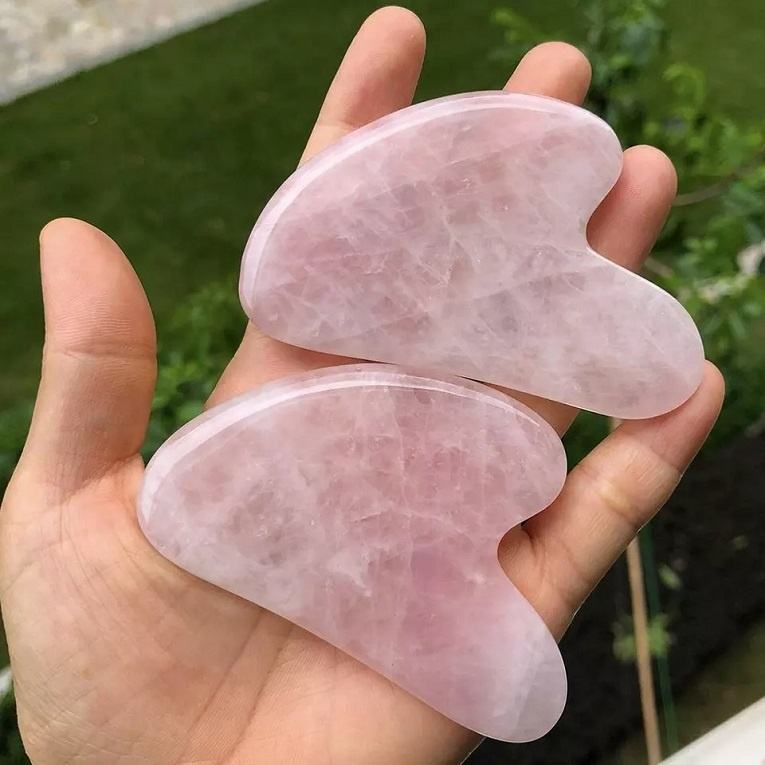 Pink Jade Gua Sha Skin Care Boday Massager