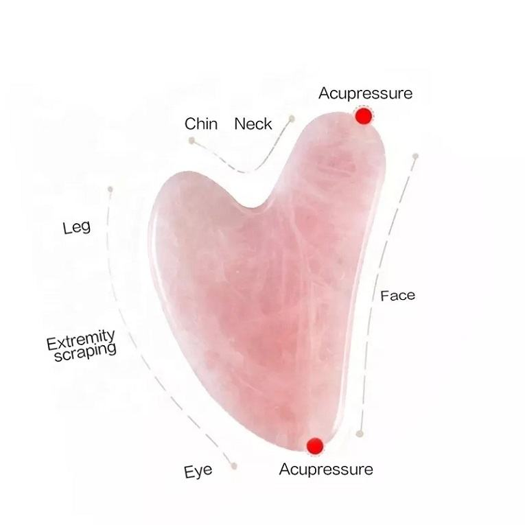 Pink Jade Gua Sha Skin Care Boday Massager