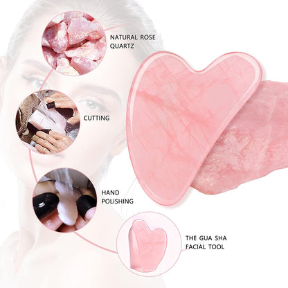 Pink Jade Gua Sha Skin Care Boday Massager