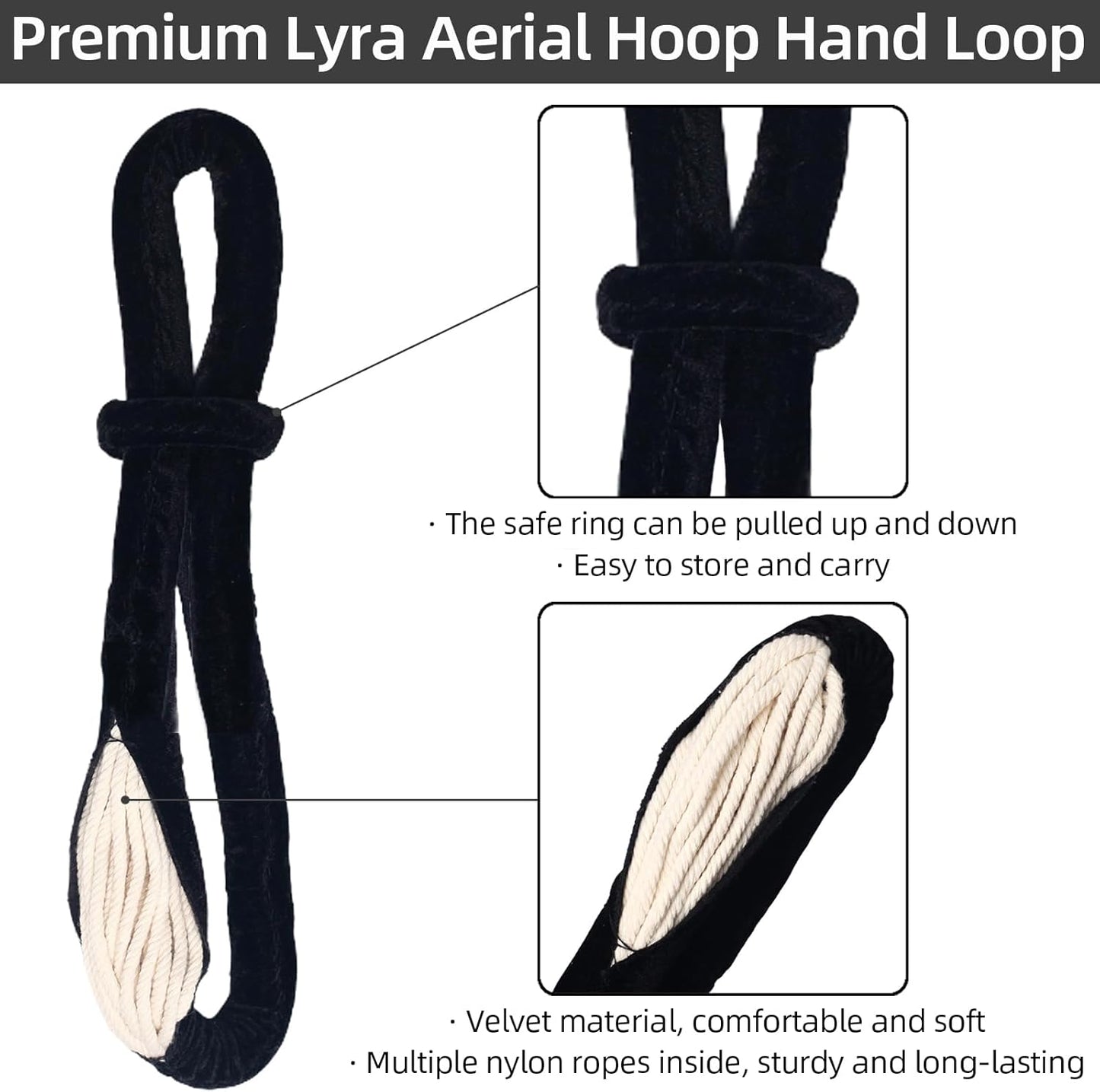 45cm Black Hand Loop