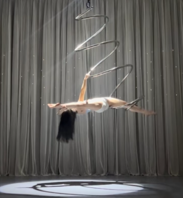 2.3 meters Aerial Spiral Aerial Lyra Hoop