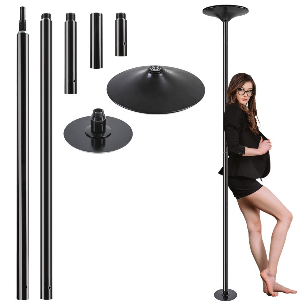 2.7 Meters 45mm Dance Pole Set Spinning Static Dancing Pole Kit Height Adjustable Fitness Pole for Exercise Home Club Gym